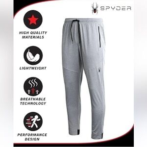 Spyder Active Men's Performance Gray Jogger Pants Sz Medium